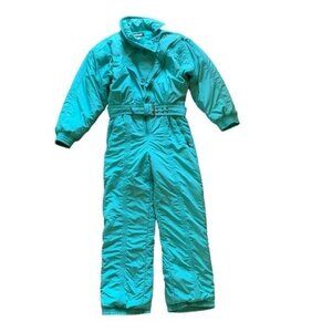 Ossi Snowsuit 14 Teal Skiwear Jumpsuit‎ Vintage Retro Outdoor Winter